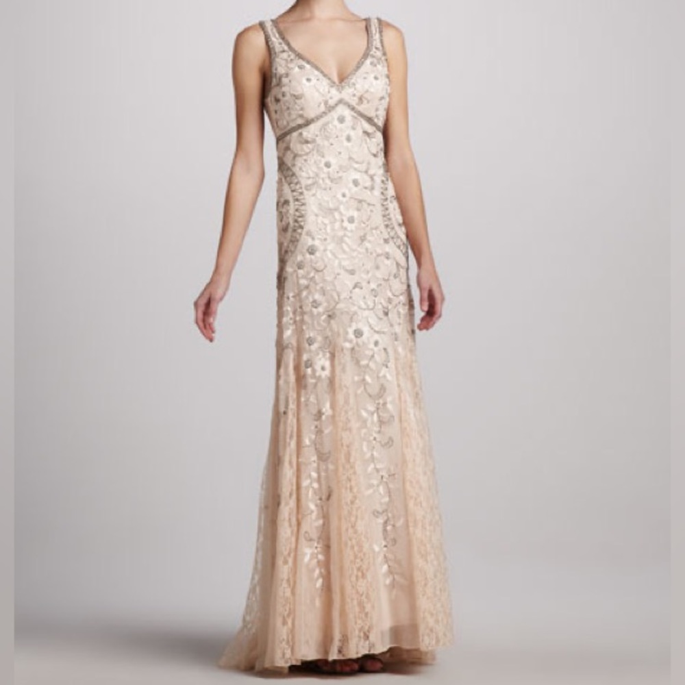 [sue wong] nocturne beaded embroidered lace gown